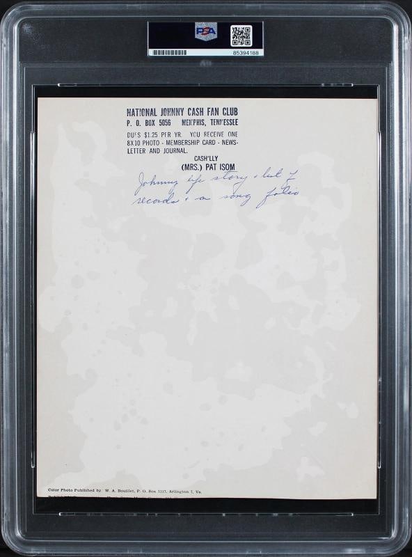 Johnny Cash "Yours" Authentic Signed 8x10 Photo Autographed PSA/DNA Slabbed - 2