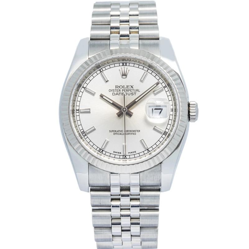 Rolex Datejust 116234 2024 Card Jubilee Steel Silver Stick Auto 36mm: Condition: Pre-owned - Excellent: This item has been previously worn; however, it is in excellent condition. ... Read moreabout the conditionPre-owned - Excellent: This item has been previously worn; 