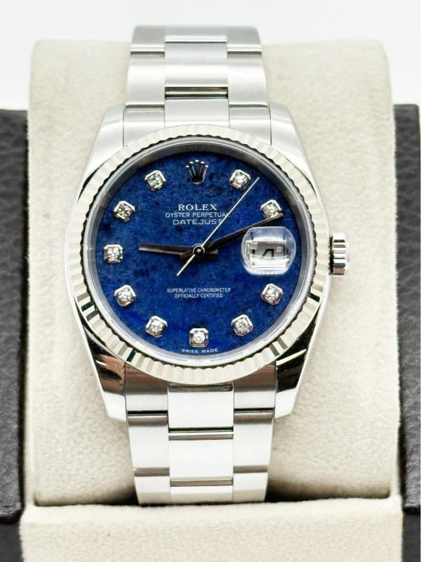 Rolex 116234 FACTORY Sodalite Diamond Dial Stainless 18K Gold Box Paper 2006 - 5