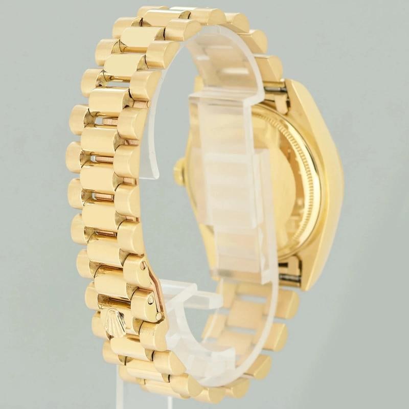 Rolex President Day Date 18038 Yellow Gold Silver Stick Quickset Watch - 4