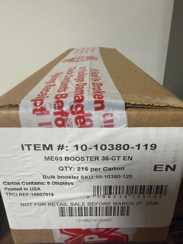 Pokemon TCG ME03 Mega Evolution PERFECT ORDER 6 BOX BOOSTER CASE Sealed 10380: Condition: New/Factory Sealed: A brand-new, unused, unopened, undamaged item (including handmade items). See ... Read moreabout the conditionNew/Factory Sealed: A brand-new, unused, unopened, undamage