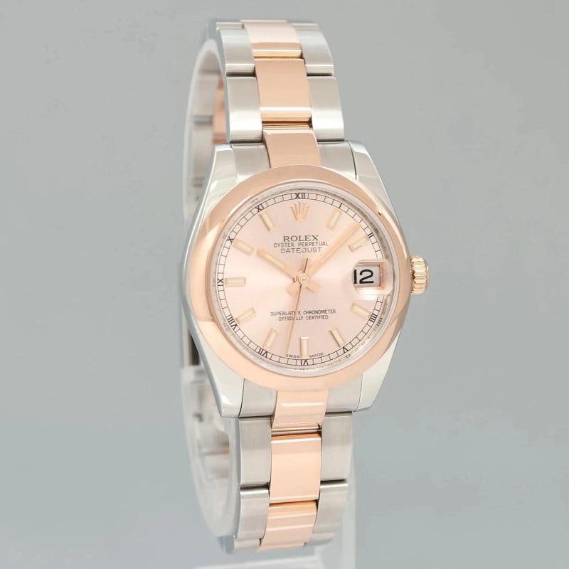 MINT PAPERS Rolex Datejust 178241 Rose Gold Two Tone Steel 31mm Pink Dial Watch - 3