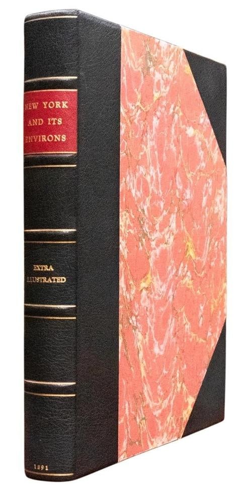 1897 New York and It's Environs LgQuarto 12" Tall Fine Leather Extra Illustrated (1 of 20)