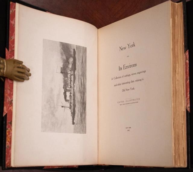 1897 New York and It's Environs LgQuarto 12" Tall Fine Leather Extra Illustrated - 6