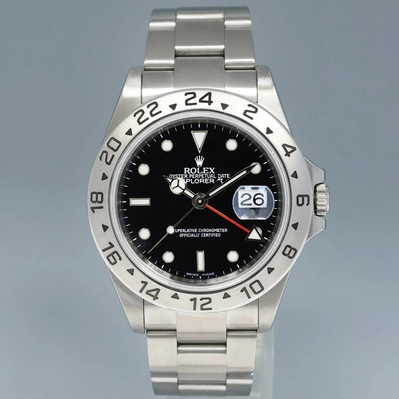 2008 MINT Rolex Explorer II 16570 Stainless Steel Black Date 3186 40mm Watch Box - 2