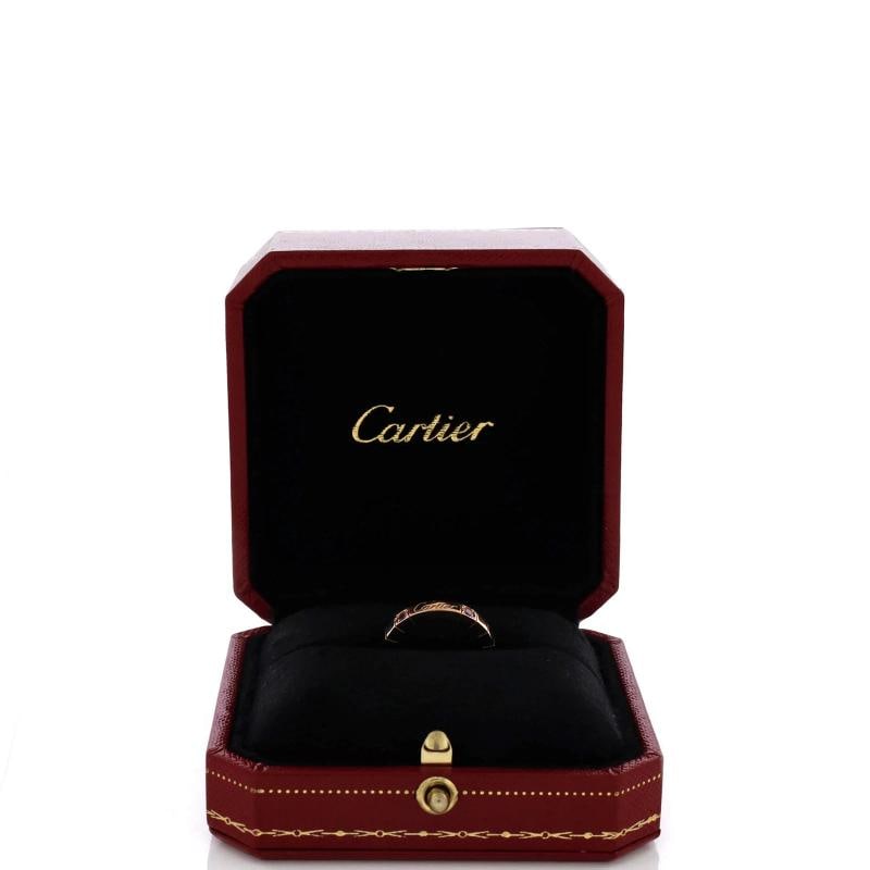 Cartier Lanieres Ring 18K Rose Gold with Pink Sapphires - 2