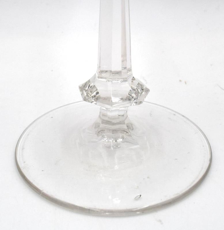 Moser Carved & Cut Marquetry Wine Glass, Cranberry & Green, Circa 1920 - 4