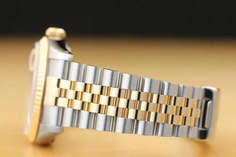 ROLEX MENS DATEJUST 16233 2-TONE CHAMPAGNE DIAMOND DIAL WATCH w/ ROLEX BAND - 5