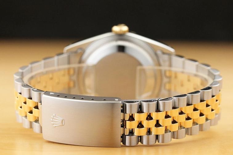 ROLEX MENS DATEJUST 16233 2-TONE CHAMPAGNE DIAMOND DIAL WATCH w/ ROLEX BAND - 6