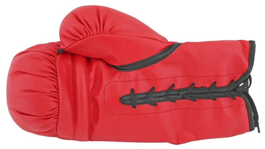 Muhammad Ali & Joe Frazier Signed Red Everlast Boxing Glove PSA/DNA #V68264 - 4