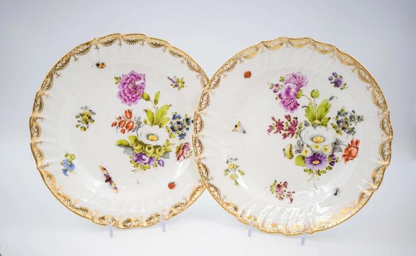 Set Of 8 KPM Berlin Hand Painted Cabinet Plates ,beautifully Painted 1895 - 2