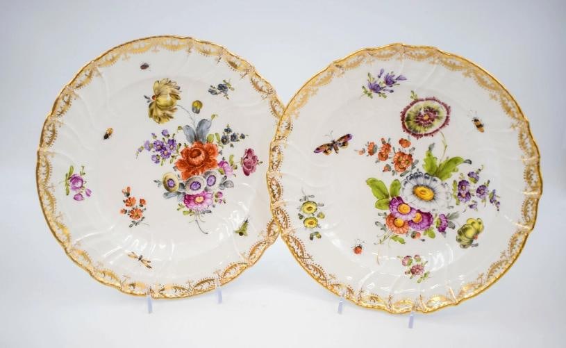 Set Of 8 KPM Berlin Hand Painted Cabinet Plates ,beautifully Painted 1895 - 3