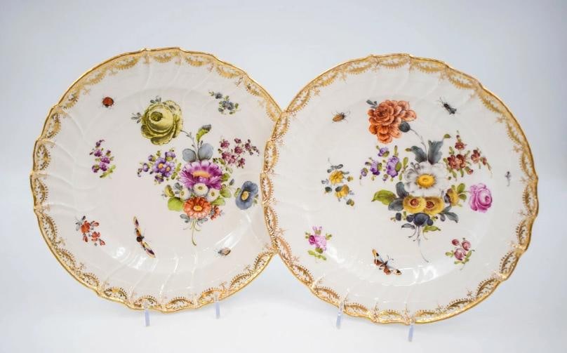 Set Of 8 KPM Berlin Hand Painted Cabinet Plates ,beautifully Painted 1895 - 4