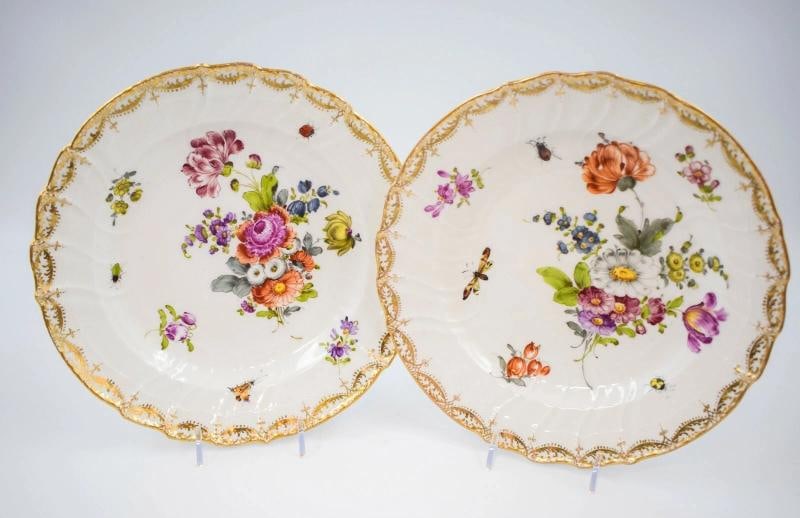 Set Of 8 KPM Berlin Hand Painted Cabinet Plates ,beautifully Painted 1895 - 5