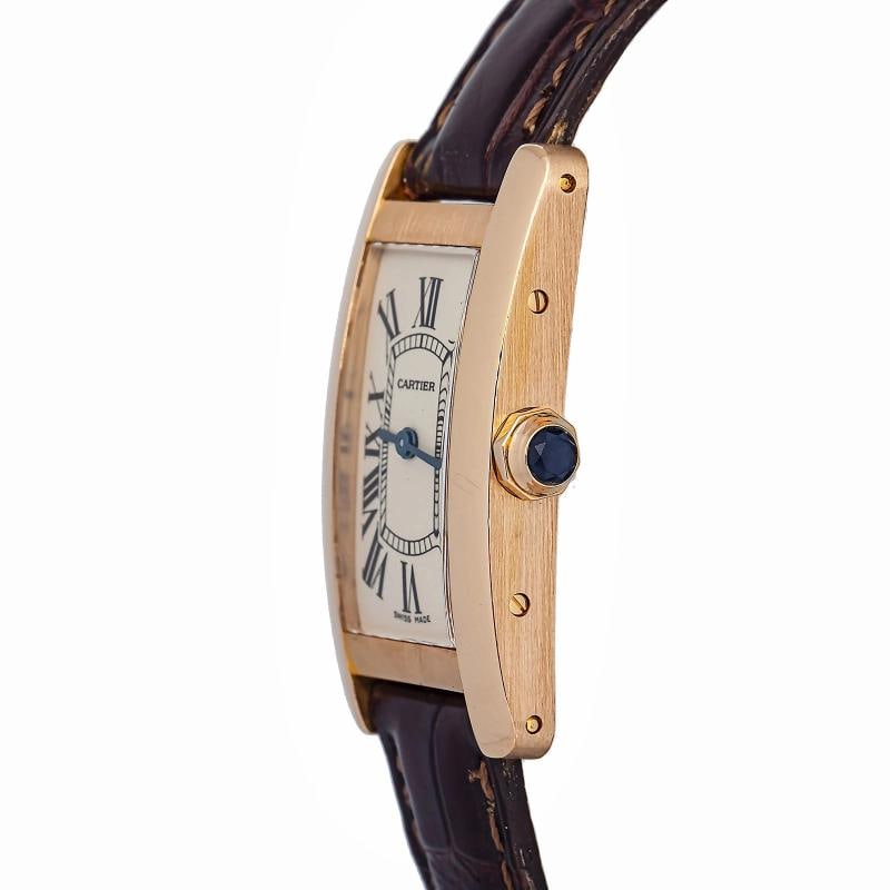 Cartier Tank Americaine W2607456 Papers Bracelet RG Silver Roman Quartz 19mm - 3