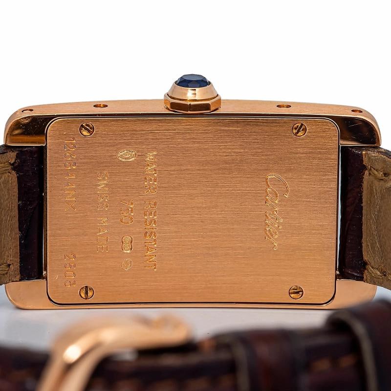 Cartier Tank Americaine W2607456 Papers Bracelet RG Silver Roman Quartz 19mm - 6