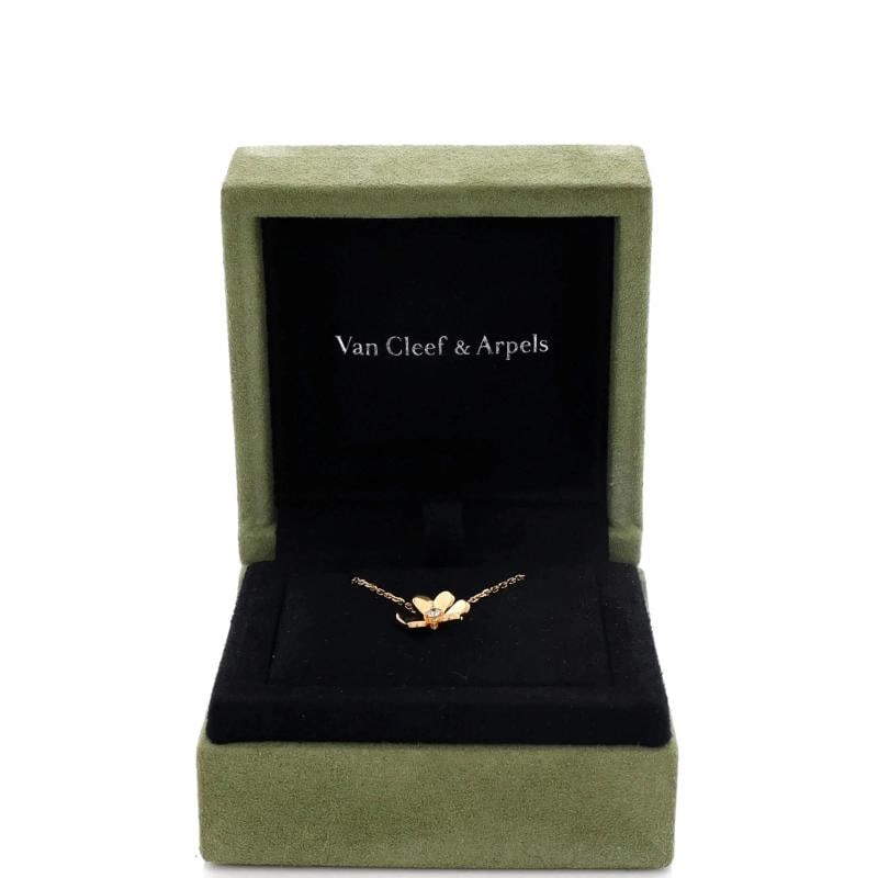 Van Cleef & Arpels Frivole Pendant Necklace 18K Yellow Gold and Diamond Mini - 2