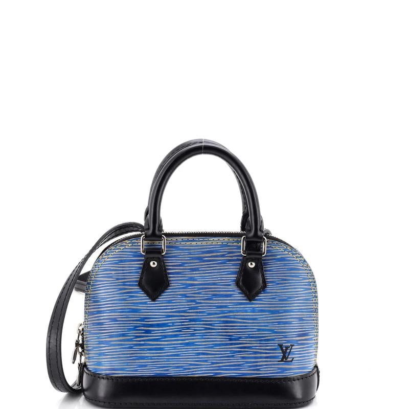 Louis Vuitton Alma Handbag Epi Leather Nano: Condition: Pre-owned - Good,Brand: Louis Vuitton,Exterior Material: Leather,Style: Cross Body Bags,Exterior Color: Blue,Department: Women,Size: Nano
