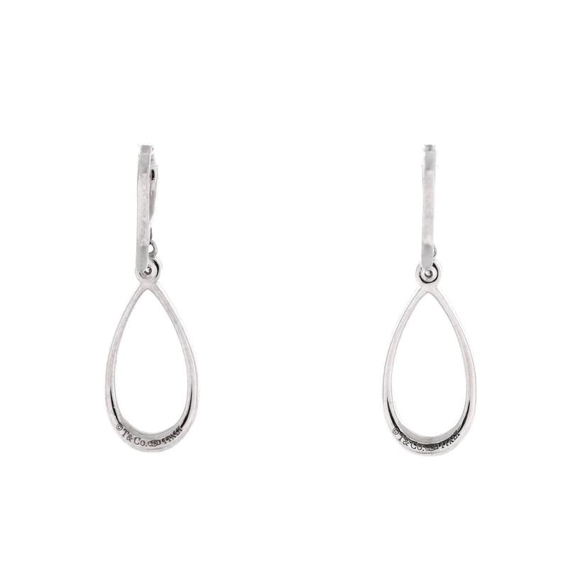 Tiffany & Co. Teardrop Earrings 18K White Gold with Diamonds - 3