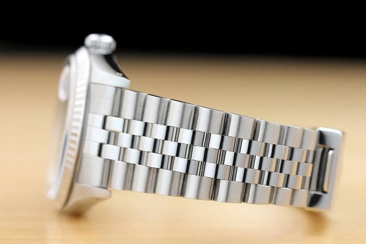 ROLEX MENS DATEJUST BLUE DIAL 18K WHITE GOLD SS 16234 WATCH w/ROLEX JUBILEE BAND - 5