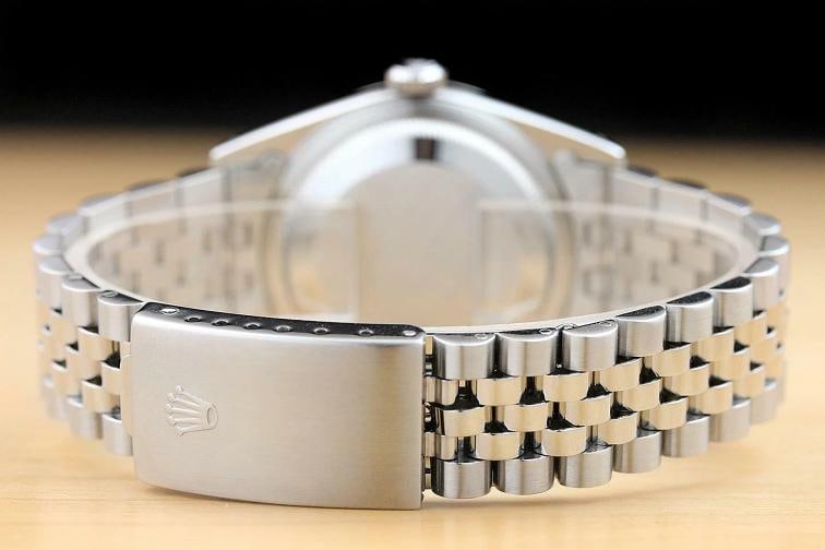 ROLEX MENS DATEJUST BLUE DIAL 18K WHITE GOLD SS 16234 WATCH w/ROLEX JUBILEE BAND - 6
