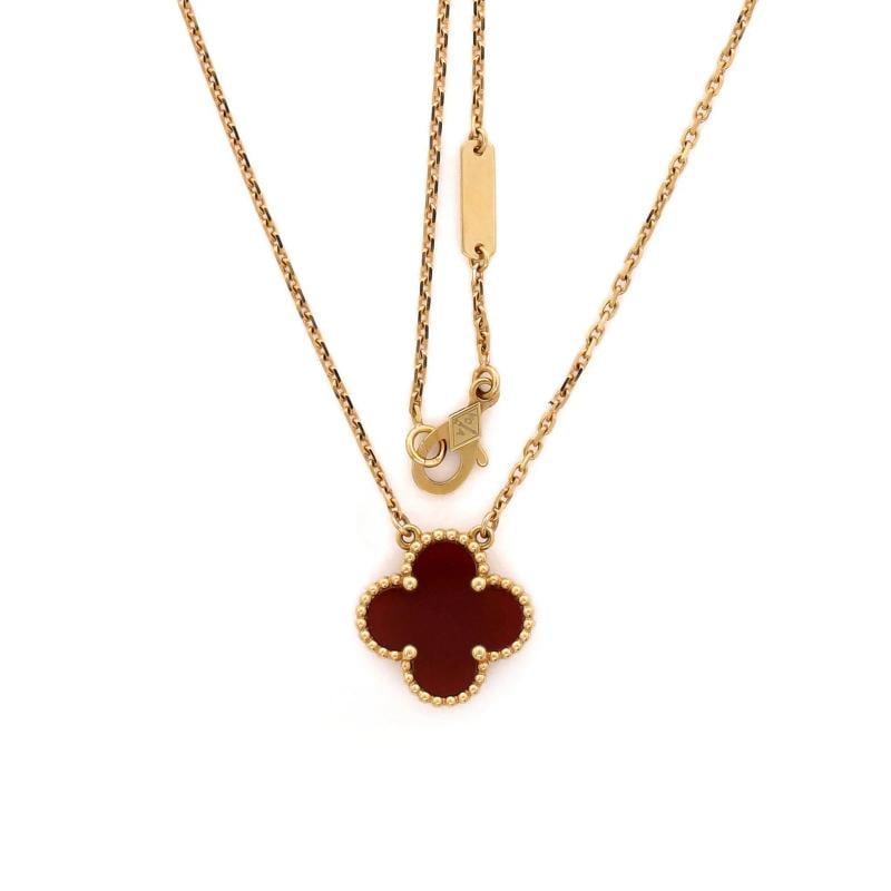 Van Cleef & Arpels Vintage Alhambra Pendant Necklace 18K Yellow Gold - 2