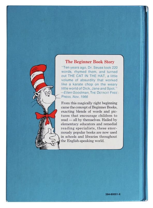 Dr. Seuss "Best Wishes" Signed The Cat in the Hat Hardcover Book BAS #AE13957 - 5