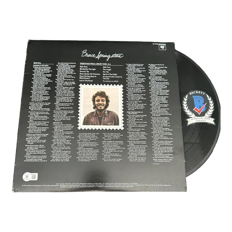 Bruce Springsteen Signed Autograph Greetings From Asbury Park Vinyl LP Beckett - 2