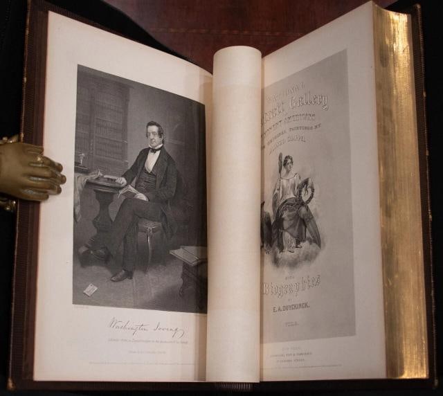 1862 National Portrait Gallery of Eminent Americans 1st edition Fine Leather 11" - 15