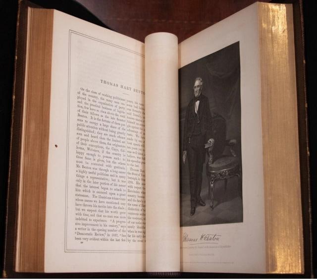 1862 National Portrait Gallery of Eminent Americans 1st edition Fine Leather 11" - 16