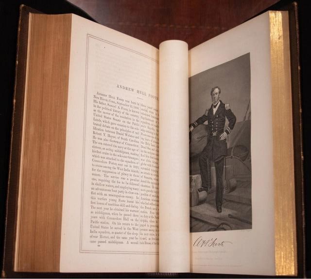 1862 National Portrait Gallery of Eminent Americans 1st edition Fine Leather 11" - 17