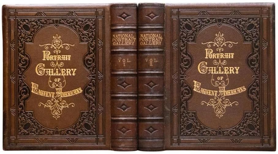 1862 National Portrait Gallery of Eminent Americans 1st edition Fine Leather 11": Binding: Leather,Place of Publication: New York,Signed: No,Publisher: Johnson, Fry & Company,Subject: Americana,Year Printed: 1862,Original/Facsimile: Original,Language: English,Illustrator: Alonzo Ch
