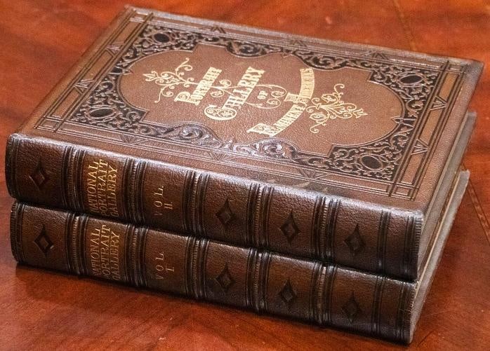 1862 National Portrait Gallery of Eminent Americans 1st edition Fine Leather 11" - 3