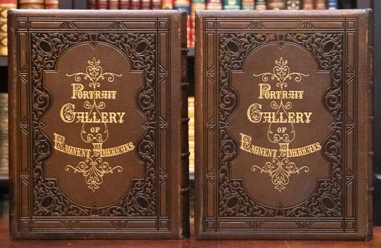 1862 National Portrait Gallery of Eminent Americans 1st edition Fine Leather 11" - 4