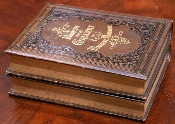 1862 National Portrait Gallery of Eminent Americans 1st edition Fine Leather 11" - 6