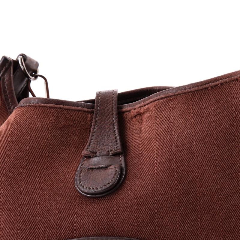 Hermes Evelyne Bag Gen I Toile and Leather PM - 7