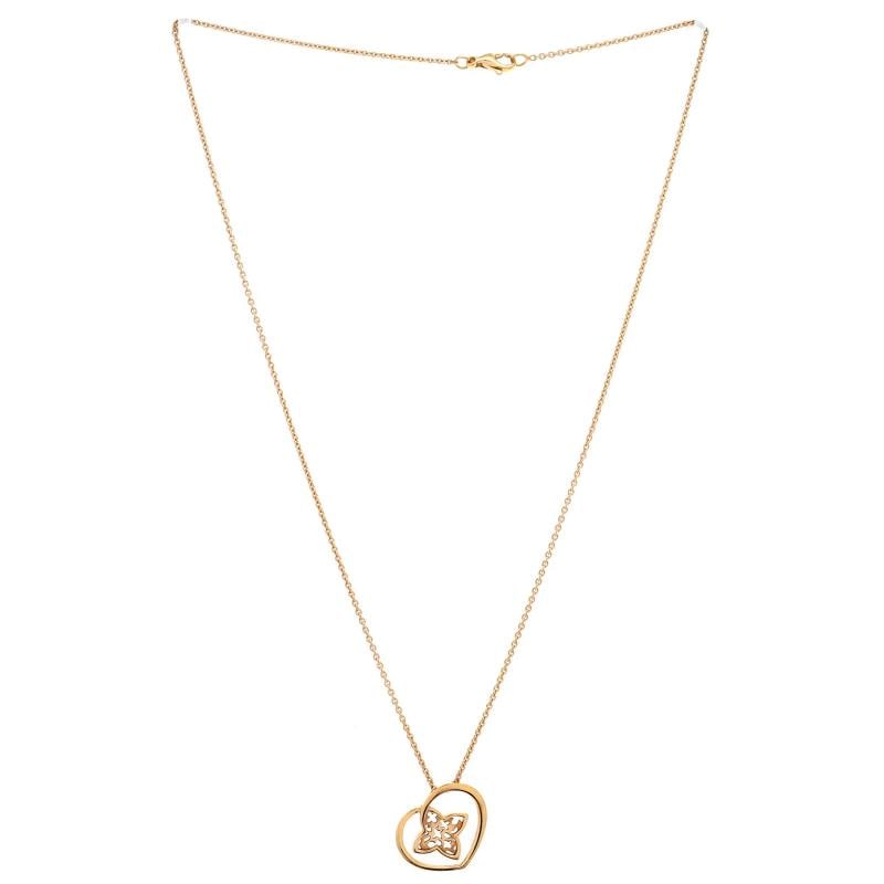 Louis Vuitton Coeur Heart Pendant Necklace 18K Rose Gold - 2