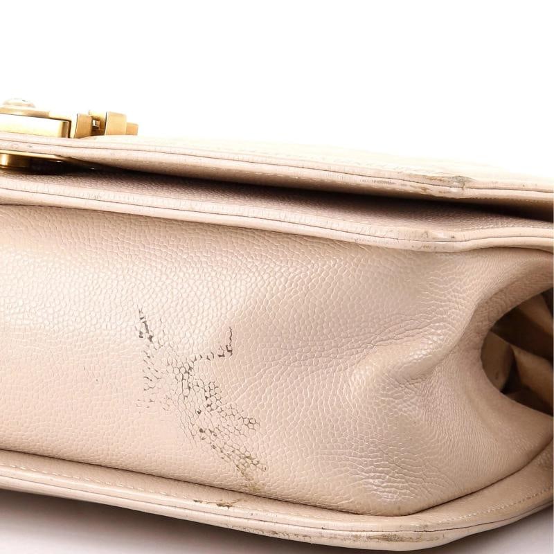 Chanel Boy Flap Bag Chevron Caviar Old Medium - 6