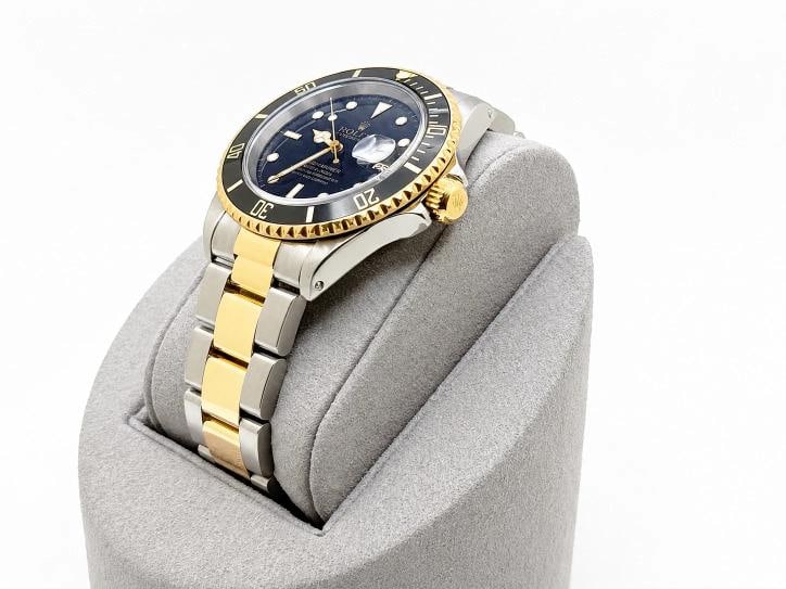 Rolex Submariner 16613 Black 18k Yellow Gold Stainless Steel Box Paper - 7
