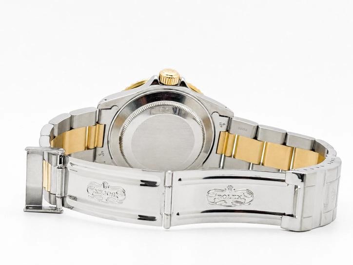Rolex Submariner 16613 Black 18k Yellow Gold Stainless Steel Box Paper - 8