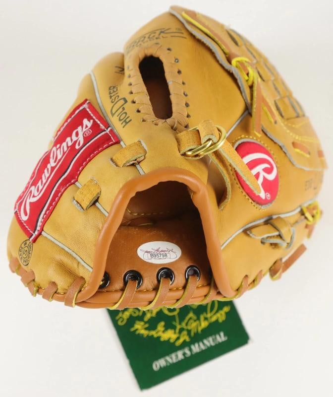 Derek Jeter Signed 1996 Rookie Of The Year Rawlings Baseball Glove JSA - 6
