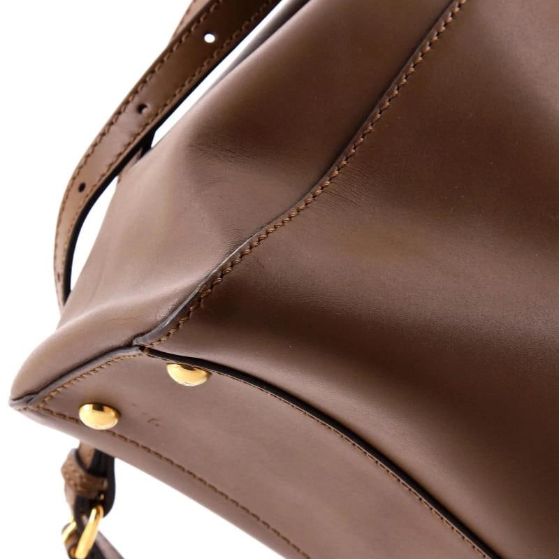 Fendi Peekaboo Iconic Bag Leather with Pequin Canvas Interior Regular - 6