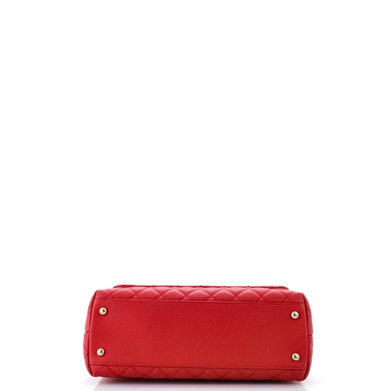 Chanel Coco Top Handle Bag Quilted Caviar Small - 4