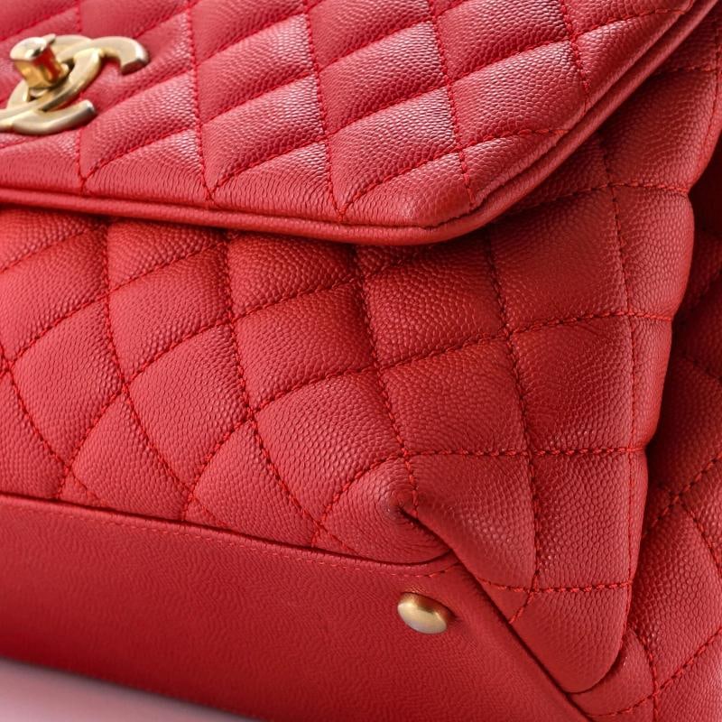 Chanel Coco Top Handle Bag Quilted Caviar Small - 6