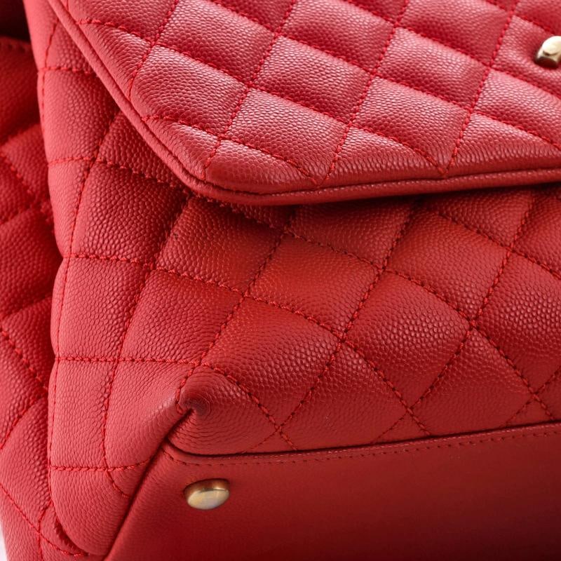 Chanel Coco Top Handle Bag Quilted Caviar Small - 7
