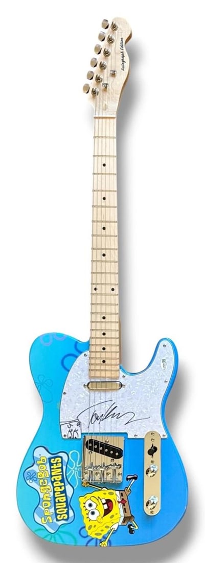 Tom Kenny Signed Guitar Custom Graphics JSA COA SpongeBob Squarepants Sketch! - 3