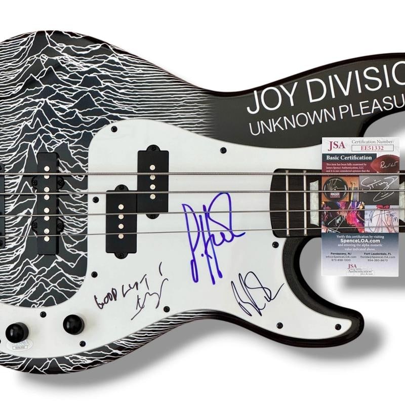 Joy Division Signed Guitar Custom JSA COA Peter Hook Bernard Sumner & Morris - 2