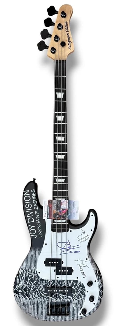 Joy Division Signed Guitar Custom JSA COA Peter Hook Bernard Sumner & Morris - 3