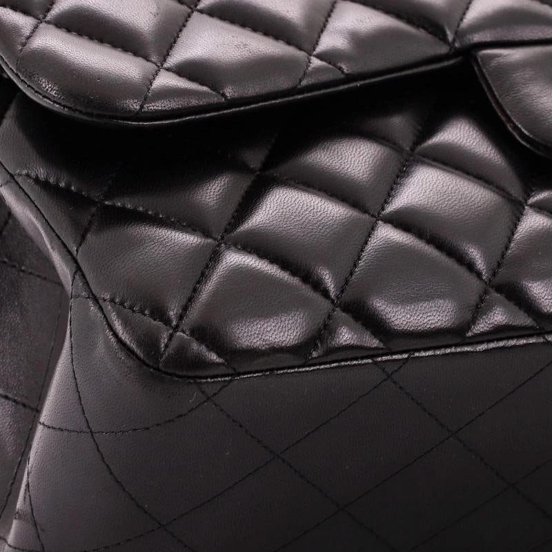 Chanel Classic Double Flap Bag Quilted Lambskin Jumbo - 6