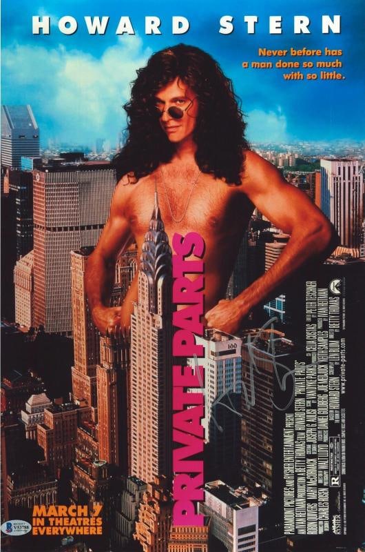 Howard Stern Signed Autograph Private Parts 12X18 Photo Mini Poster Beckett BAS: Industry: Movies,Personalize: No,Movie: PRIVATE PARTS,Signed by: HOWARD STERN,Autograph Authentication: Beckett,Object Type: Photograph,Original/Reproduction: Original,Country of Origin: United States
